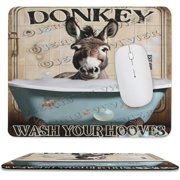 Donkey Mouse Pad Funny Computer Mousepad Donkey Gifts Desk Accessories Non-Slip Rubber Base MousePads for Office Laptop 10x12