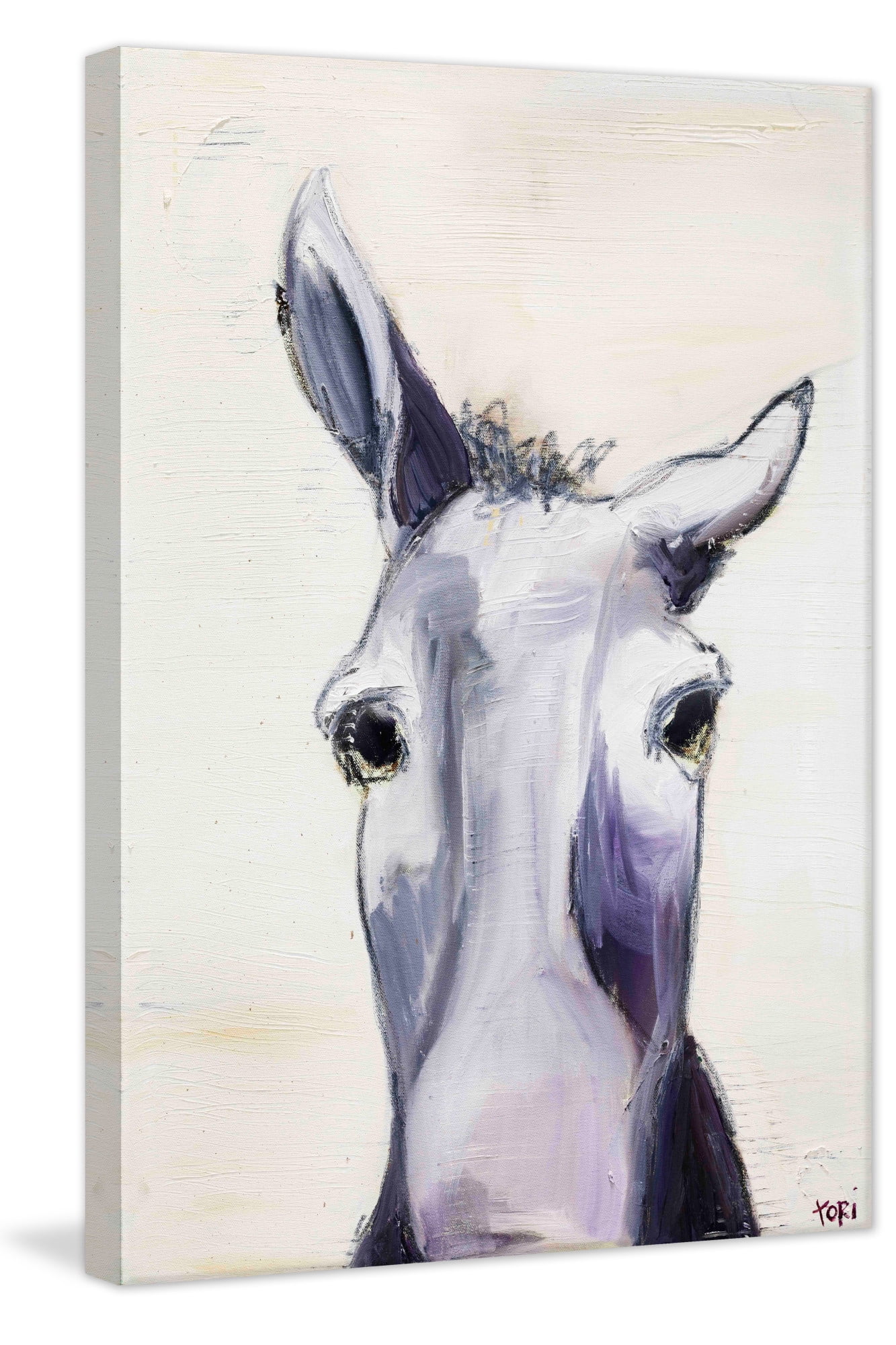 Purple Donkey Painting Print on Canvas, 16 x 24 inches