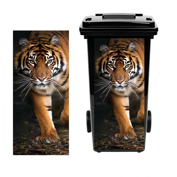 Donkey Painting Trash Can Sticker PVC 27.56×12.2 Inches Funny Garbage Sticker Farm Animal Peeking Decal for Outdoor, Driveway, Recycling Bins, Wall Decorative DIY