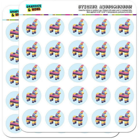 Donkey Pinata Colorful Funny Mexican Fiesta Cinco De Mayo 50 1" Planner Calendar Scrapbooking Crafting Stickers