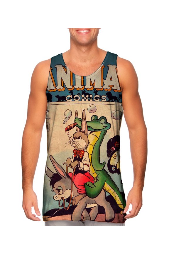 Donkey Ride Comic Retro Tank Top