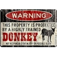 thumbnail image 1 of Donkey Sign Funny Metal Signs Donkey Warning Vintage Style Metal Sign Iron Painting for Indoor & Outdoor Home Bar Coffee Kitchen Wall Decor 8 X 12 Inch, 1 of 5
