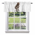 thumbnail image 1 of Donkey Sitting on The Toilet Thinking Valance Curtain Abstract Funny Animal Window Valances Rod Pocket Short Curtains Window Treatments for Kitchen Bedroom Bathroom Laundry 56" x 16", 1 of 9