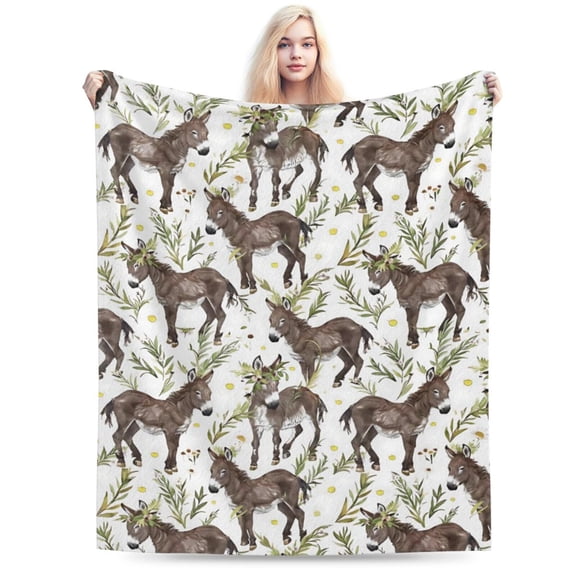 Donkey Throw Blanket - Plush, Soft, Comfy for Men and Women 50x40