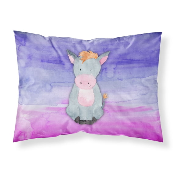 Donkey Watercolor Fabric Standard Pillowcase