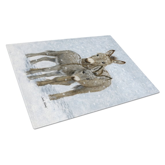 Donkeys Glass Cutting Board Large