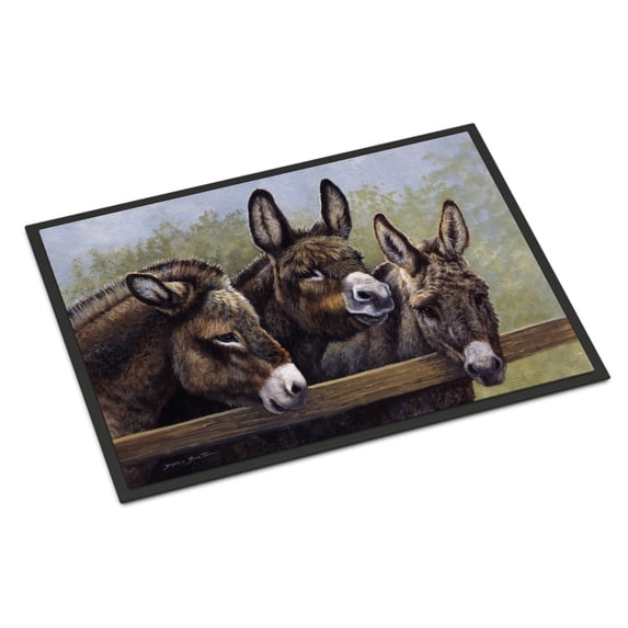 Donkeys by Daphne Baxter Doormat 24x36