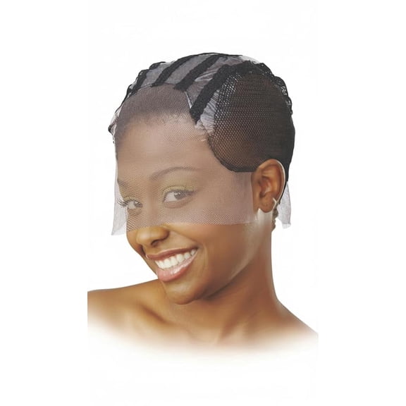 Donna Black One Size Capless Center Front Lace Wig Cap For Hair 1 Pc