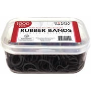 DONNA 1000PCS Black Elastic Hair Bands for Braids, Twists, Ponytails, with Storage Case