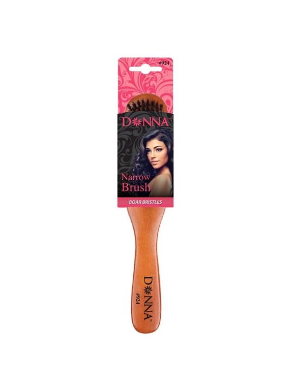 Narrow Boar Bristle Hair Brush, Black, 1 Ea