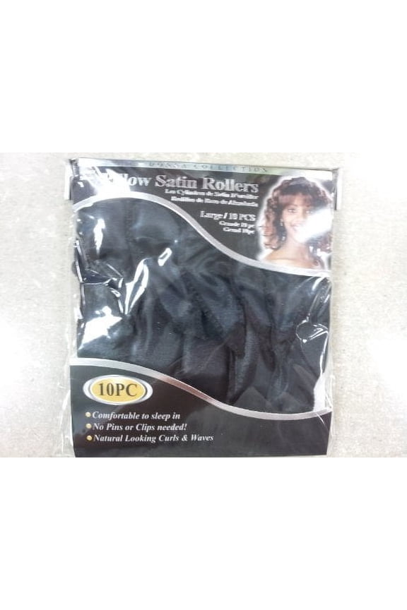 Pillow Satin Rollers, Black