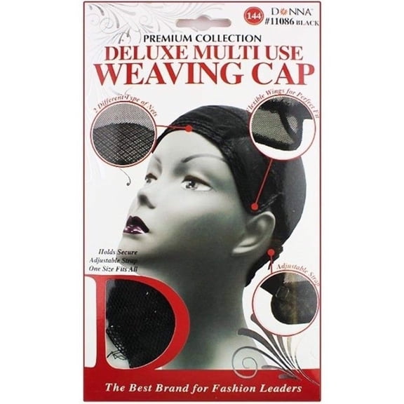 Donna Collection Premium Collection Deluxe Multi Use Weaving Cap, Black