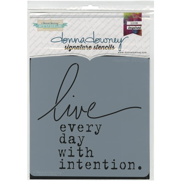 Donna Downey Signature Stencils 8.5X8.5-Intention
