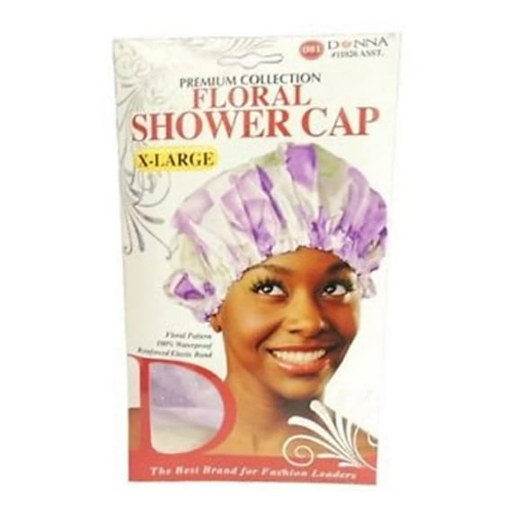 Donna Floral Shower Cap, X Large Assorted Color, Packaging May Vary, 1 Ea..