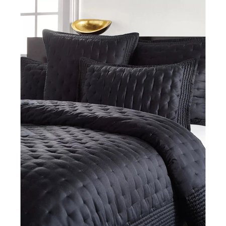 Donna Karan Silk Tack Stitch Quilt, Full/Queen - Reversible