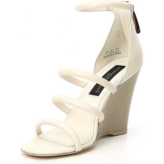 Donna Karan Rachel Wedge Sandals, Nappa Leather Off White - 9