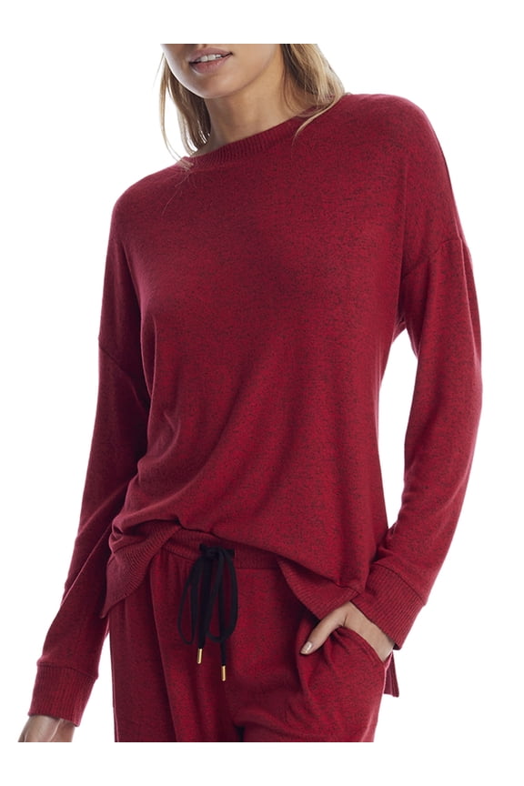 Sleepwear Womens Red Storm Knit Lounge Top Style-D3423318-RED