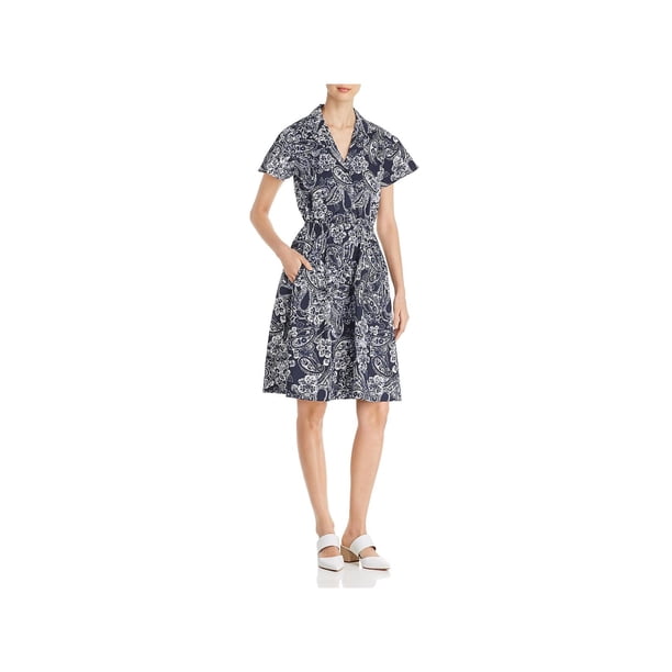 Donna Karan Womens Paisley Print V-Neck Shirtdress - Walmart Business Supplies Donna Karan Womens Paisley Print V-Neck Shirtdress - Walmart Business Supplies