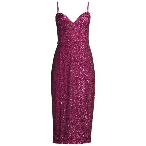 DONNA KARAN NEW YORK Womens Cami Midi Dress, Pink, 14