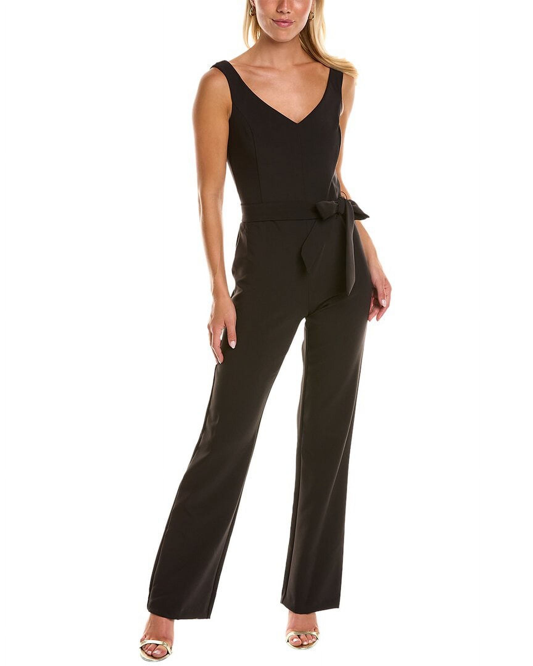 Donna Karan womens Ray Jumpsuit 6 Black