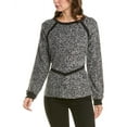 thumbnail image 1 of Donna Karan womens  Ribbed Inset Pullover, XXS, Black, 1 of 3