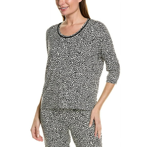 Donna Karan womens Sleep Top, s, Black