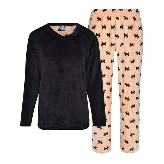Donna L'oren Women's Fleece Pajamas Set Giftable Coral or Micro Fleece Winter Warm Plus