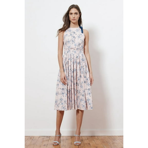 Donna Morgan Pleated Halter Dress
