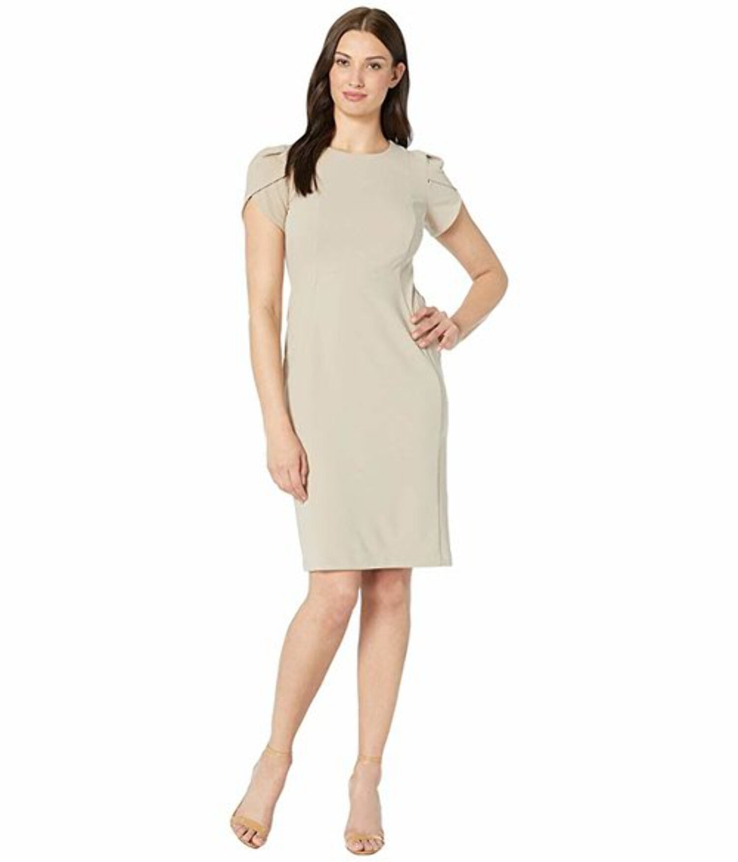 green emerald velvet dress Donna Morgan Midi Sleeveless Dress with Cutouts main image 1