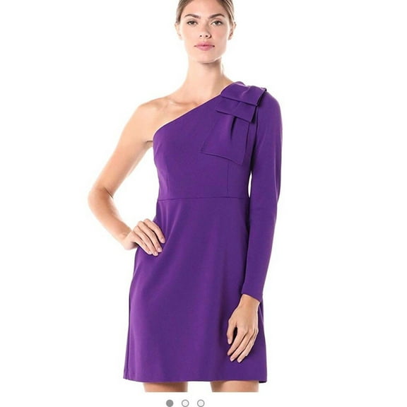 Donna Morgan Women's Stretch Crepe One Shoulder Short Dress