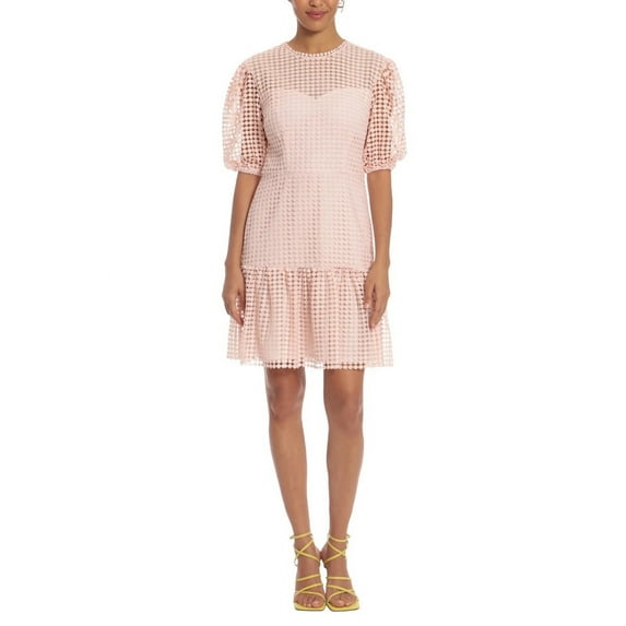 Donna Morgan womens Circle Crochet Lace Mini Dress, 10