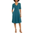thumbnail image 1 of Donna Morgan womens  Midi Dress, 8, Blue, 1 of 3