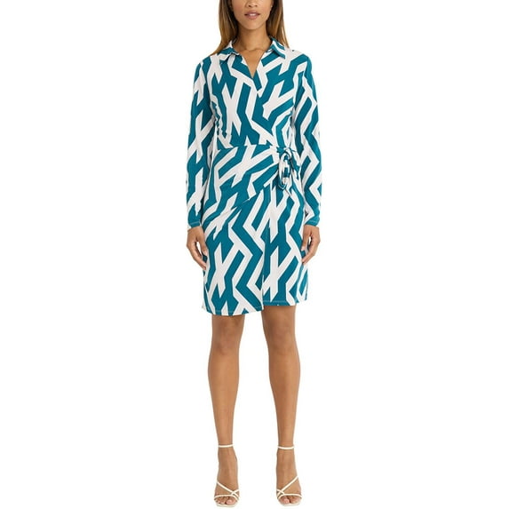 Donna Morgan womens Midi Wrap Dress, 10