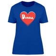 thumbnail image 1 of Donna On Red Heart T-Shirt Women -Image by Shutterstock, Female Medium, 1 of 2