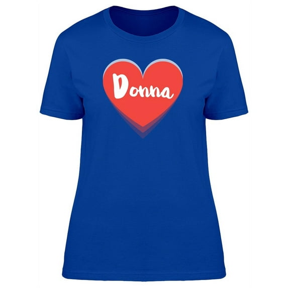 Donna On Red Heart T-Shirt Women -Image by Shutterstock, Female Medium