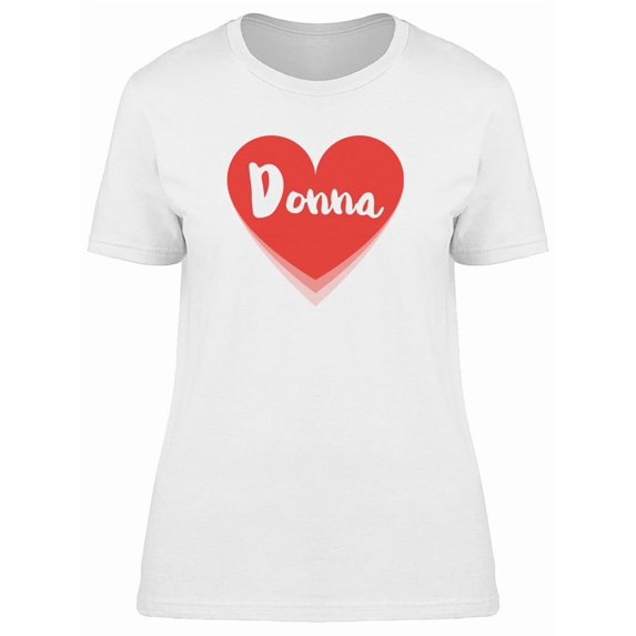 Donna On Red Heart Tee Women's -Image by Shutterstock