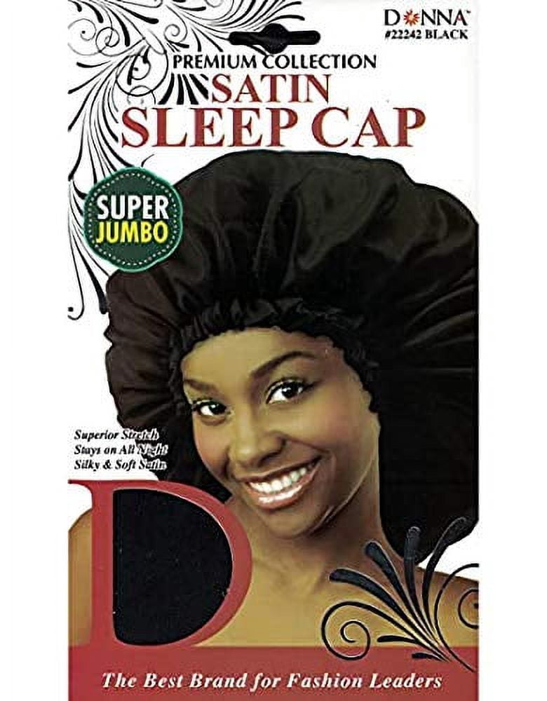 Donna Premium Collection Black Satin Sleep Cap 1 ea - Walmart.com