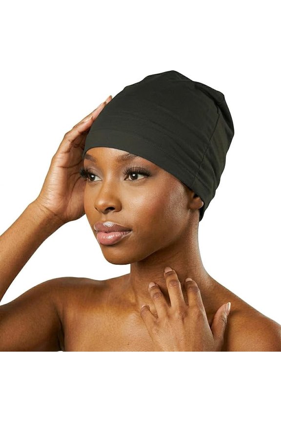 Black Ultra Stretch Real Fit Spandex Wig Cap 1 Pack