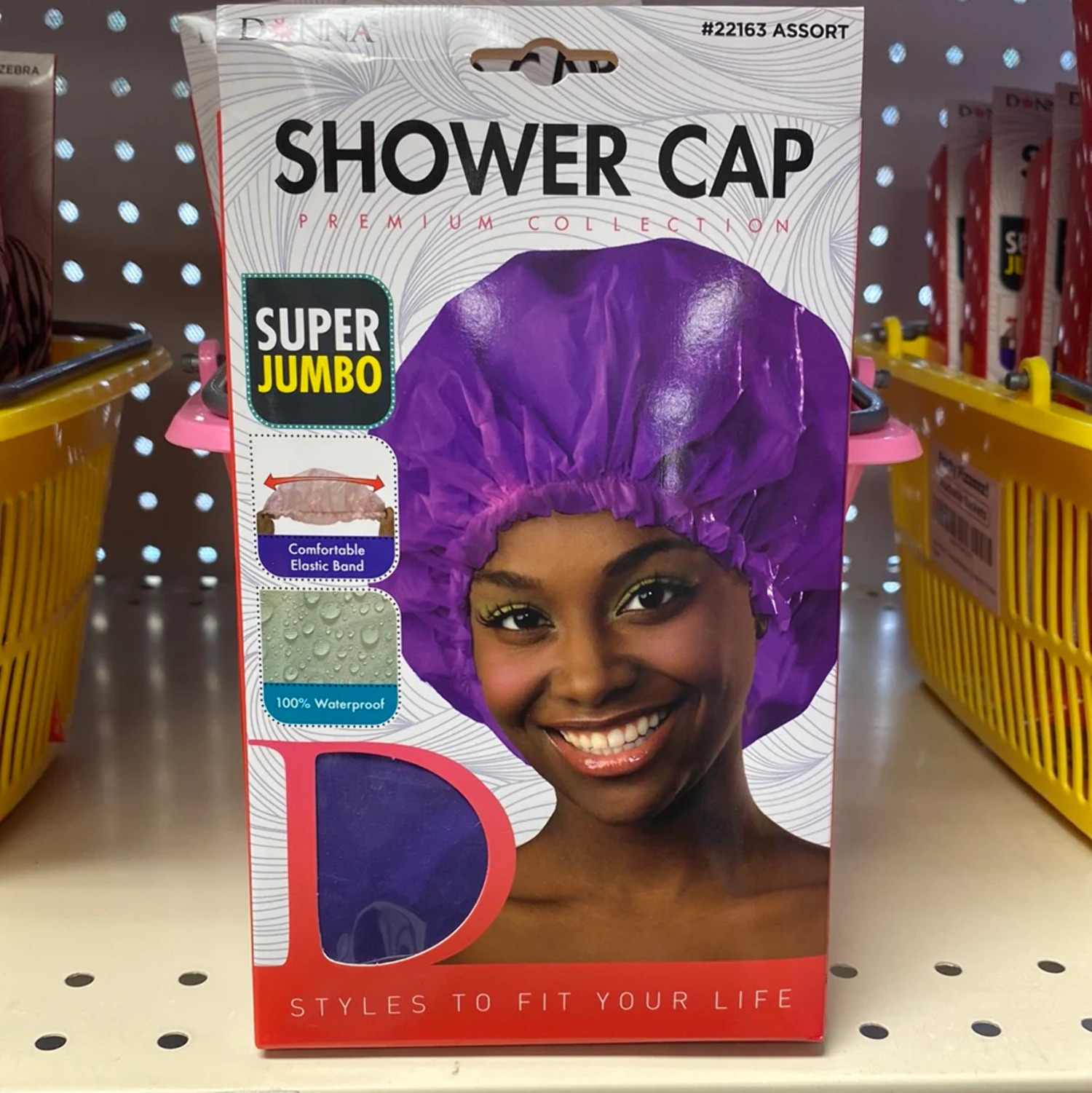 Donna Premium Collection Super Jumbo Shower Cap Purple 22163
