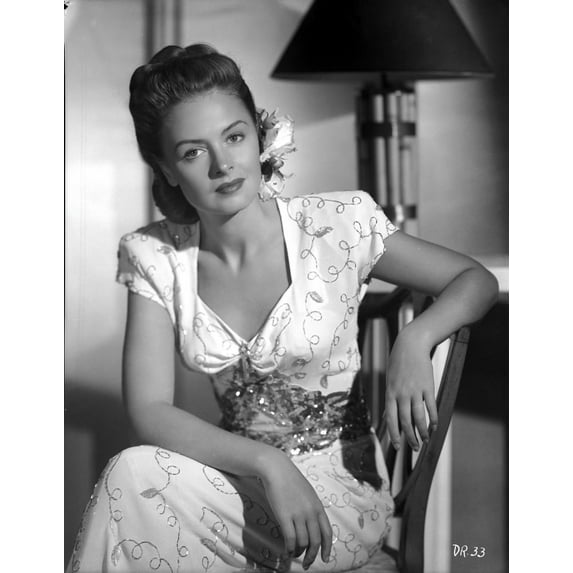 Donna Reed on Printed Dress Photo Print (24 x 30)