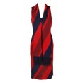 thumbnail image 1 of Donna Ricco Sred Navy Sleeveless Striped Shift Dress  And Scarf 2, 1 of 1
