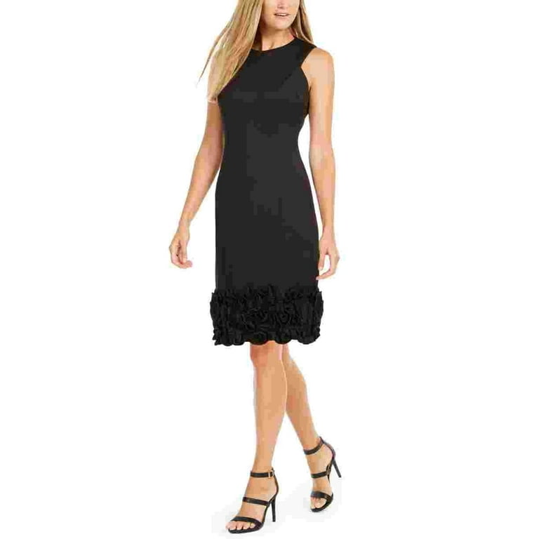 Donna ricco ruffle hem dress best sale