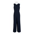 thumbnail image 1 of Donna Ricco Women’s Sleeveless Crepe Jumpsuit (2, Navy), 1 of 6