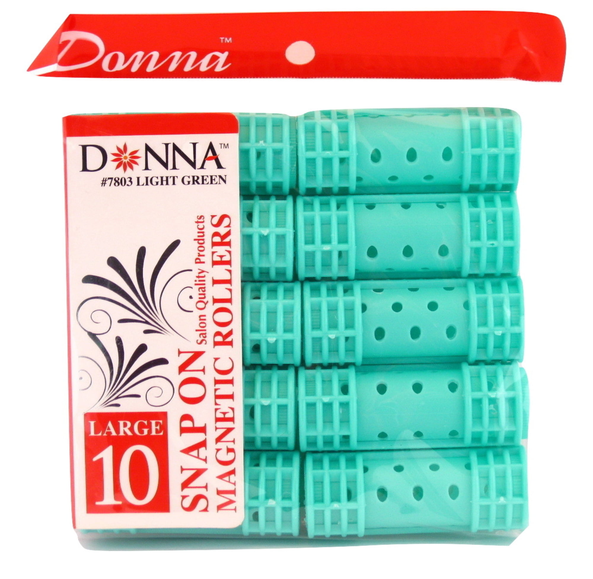 Donna Salon Quality Large Snap on Plastic Hair Rollers for