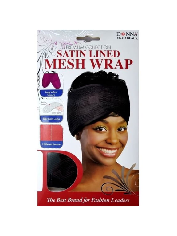 Donna Premium Collection Satin Lined Mesh Wrap - Black #22172