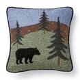 thumbnail image 1 of Donna Sharp Bear Lake Pieced Cotton Square Bear Throw Pillow, 1 of 7