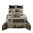 thumbnail image 1 of Donna Sharp Bear Panels 2PC Twin Lodge Quilt Set, 1 of 9