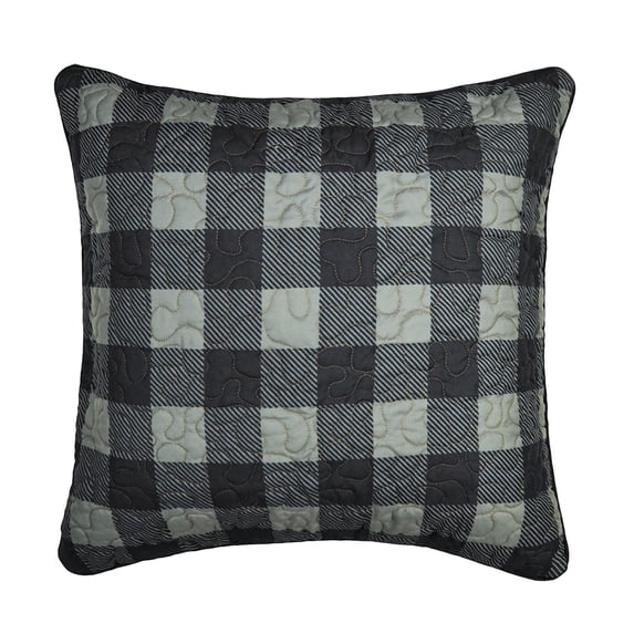Donna Sharp Bear Walk Plaid Check Decorative Throw Pillow