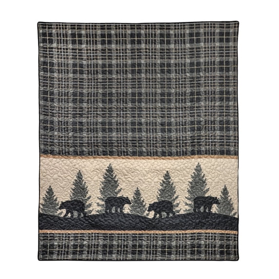Donna Sharp Bear Walk Plaid Decorative Lodge Throw