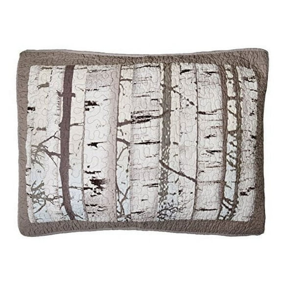 Donna Sharp Birch Forest Lodge Decorative Cotton Quilted Standard Pillow Sham